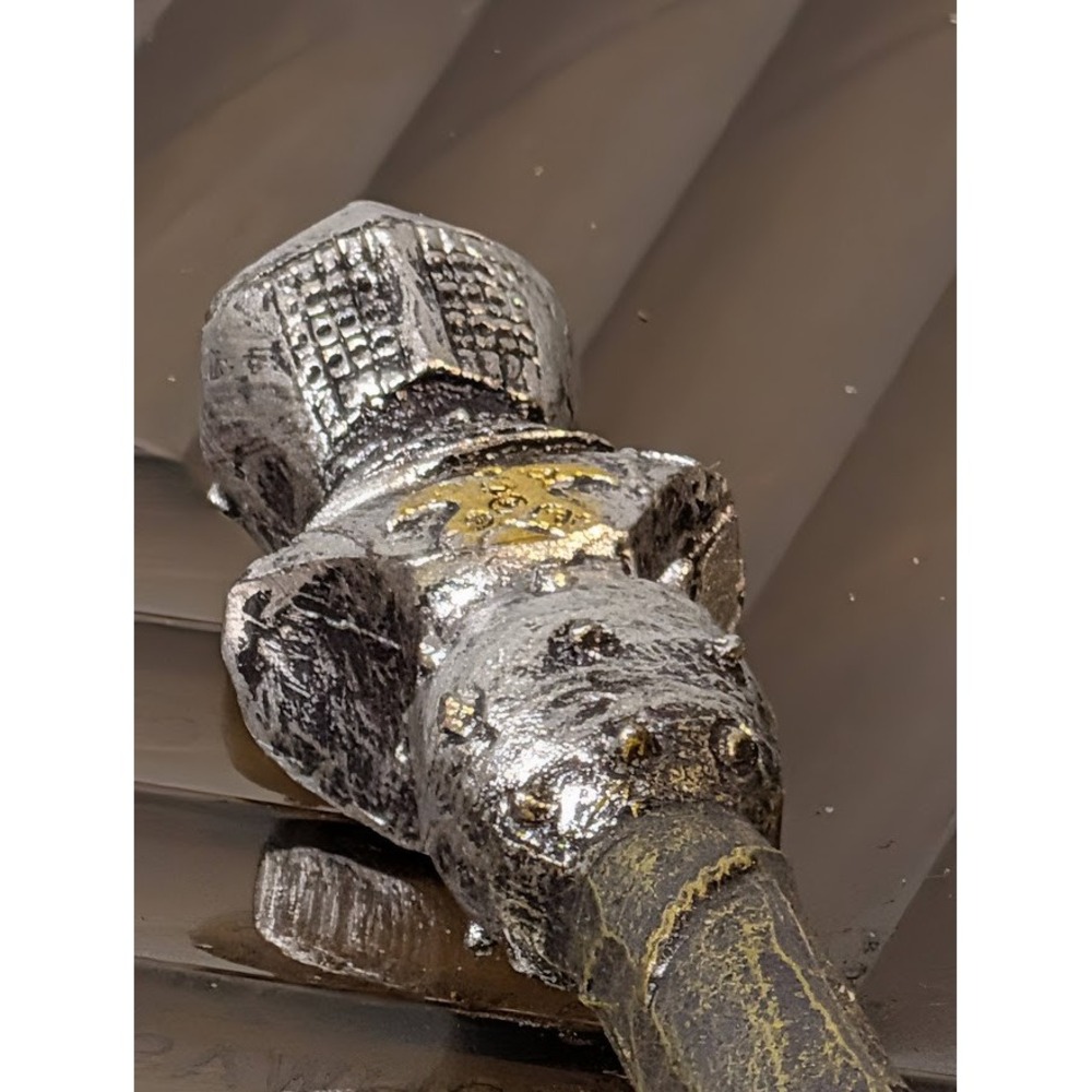 Handmade Medieval Knight Ballpoint Pen Fantasy Dragon Scale Armor Silver Gold - Picture 2 of 6